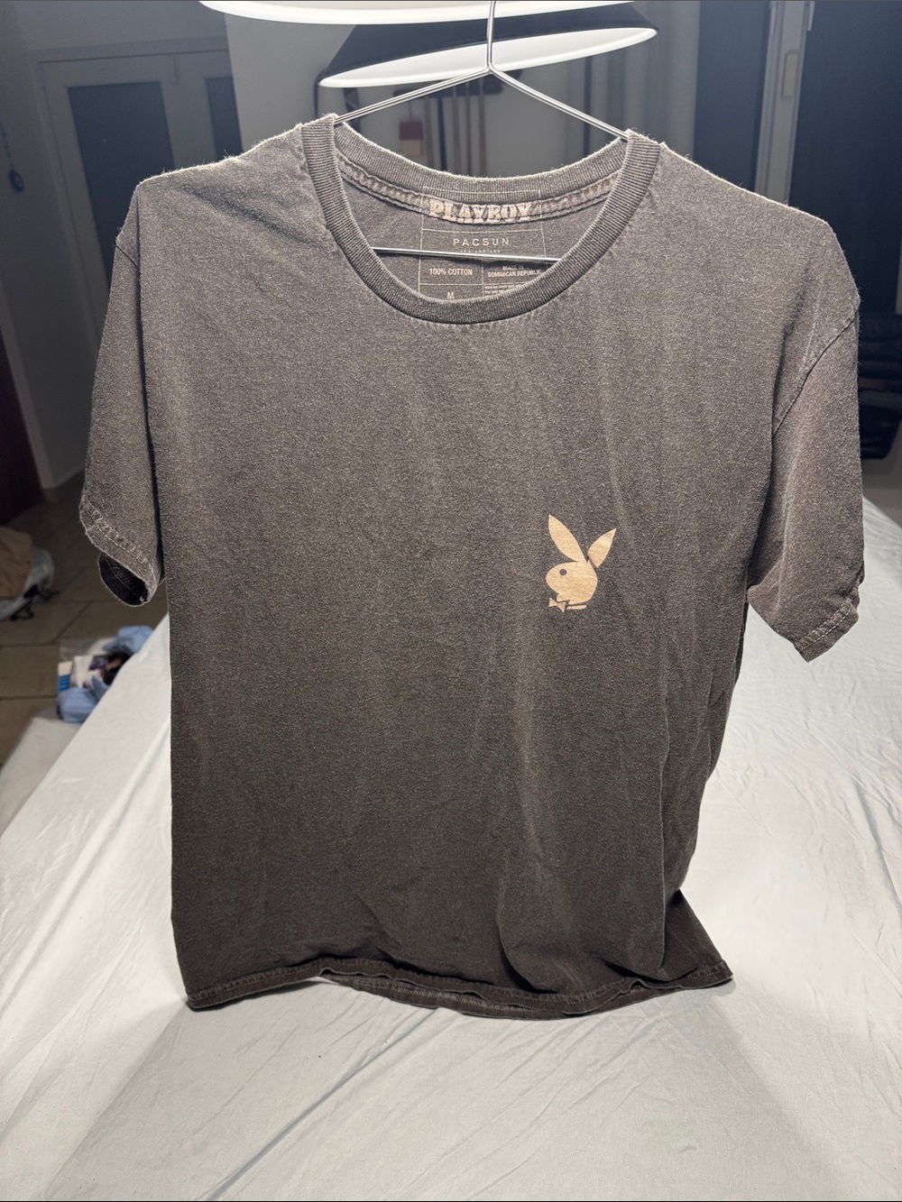 PLAYBOY gray graphic tee